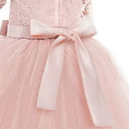 Flower Wedding Dress Kids Half Girl Sleeve Girls'