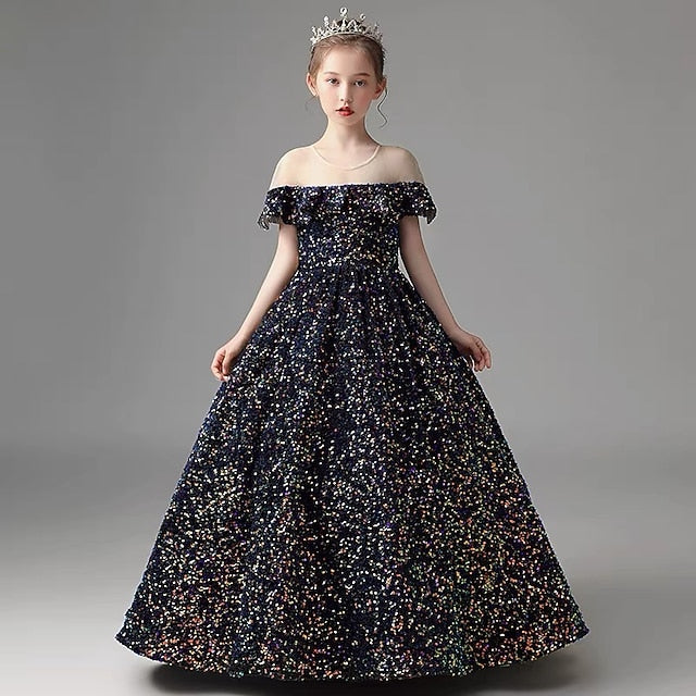 Girl Party Flower Dress Girls' Evening Gown