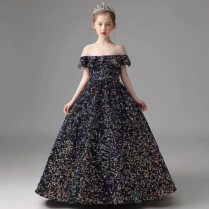 Girl Party Flower Dress Girls' Evening Gown
