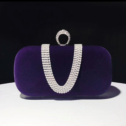 Bag Evening Wristlet Velvet Clutch Bags Women's