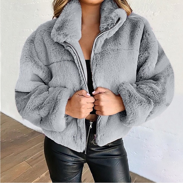 Fur Warm Women's Winter Teddy Coat Faux