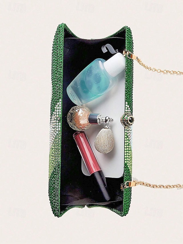 Women's Bag Clutch with Strap Evening Crystal Chain