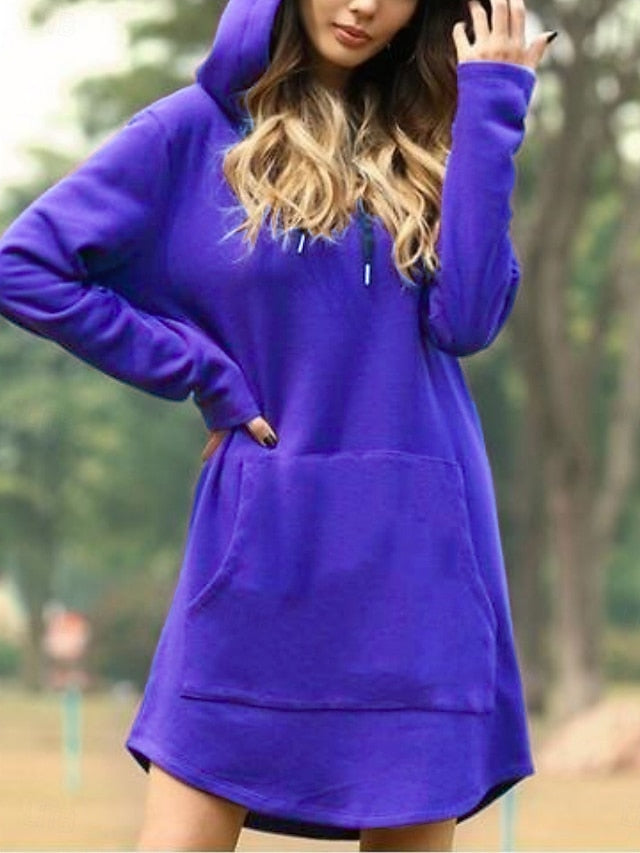 Women's Mini Dress Hoodie Dress Casual Dress Fashion Modern