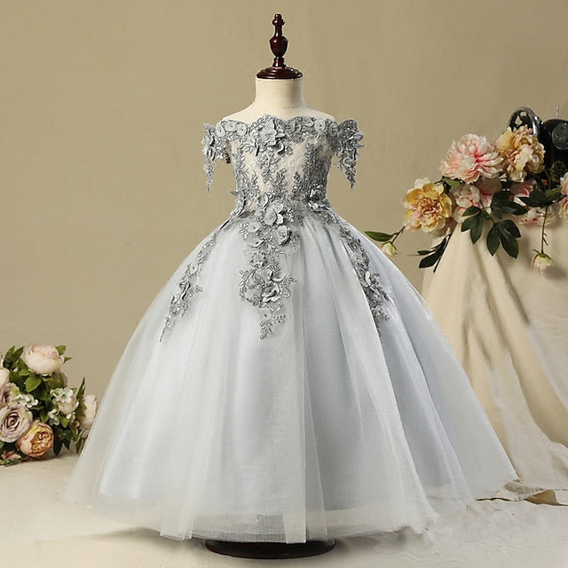 Girl Girls' Princess Party Flower Dress