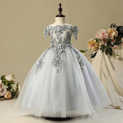 Girl Girls' Princess Party Flower Dress