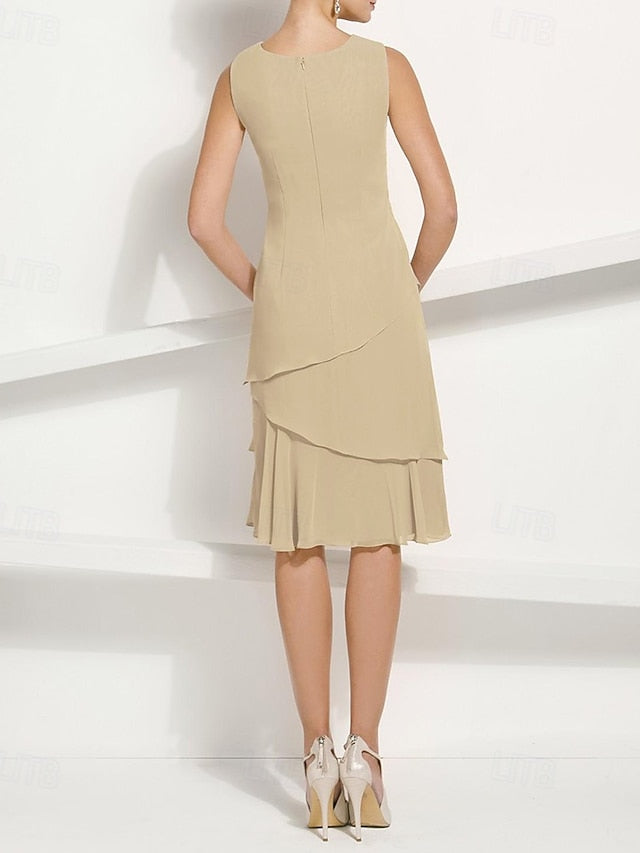 Mother Dress Elegant Piece the A-Line Two Bride of Jacket