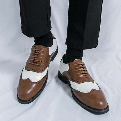 Wingtip Shoes Two-Tone White Brogue Oxford Men's and in