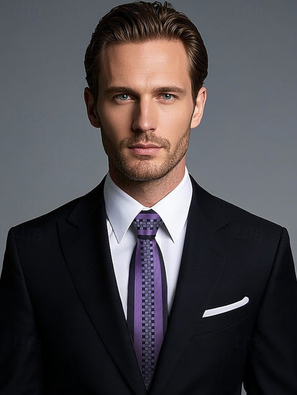 Men's - Tie Narrow Stripe Positioning 6cm Pattern