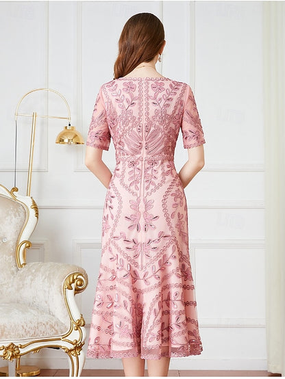 A-Line V of Dress Mother the Party Vintage Bride Elegant