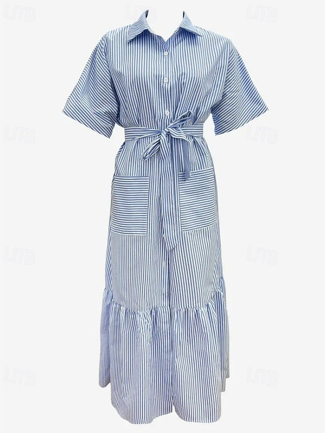 Women's Long Dress Maxi Dress Shirt Dress Modern Daily
