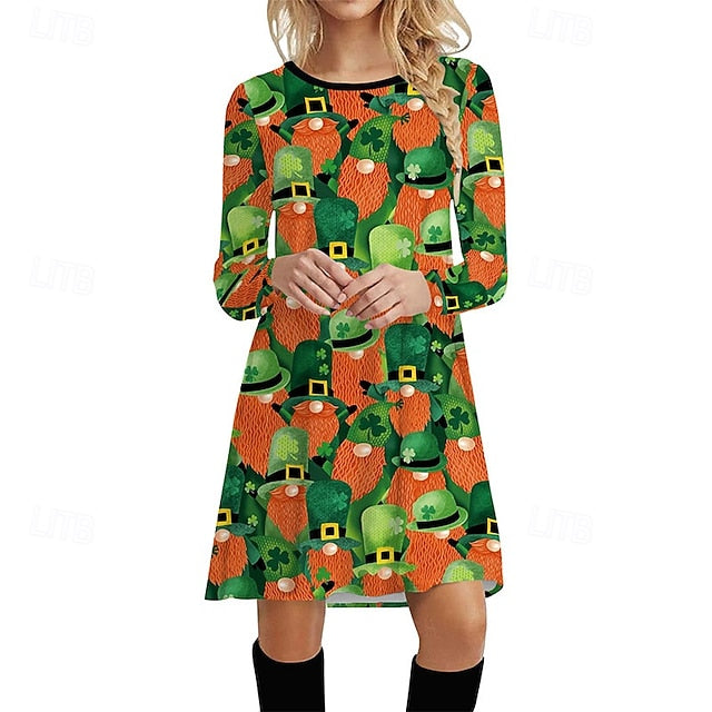 St. Paddy's Day Women's Mini Dress Casual Dress Print