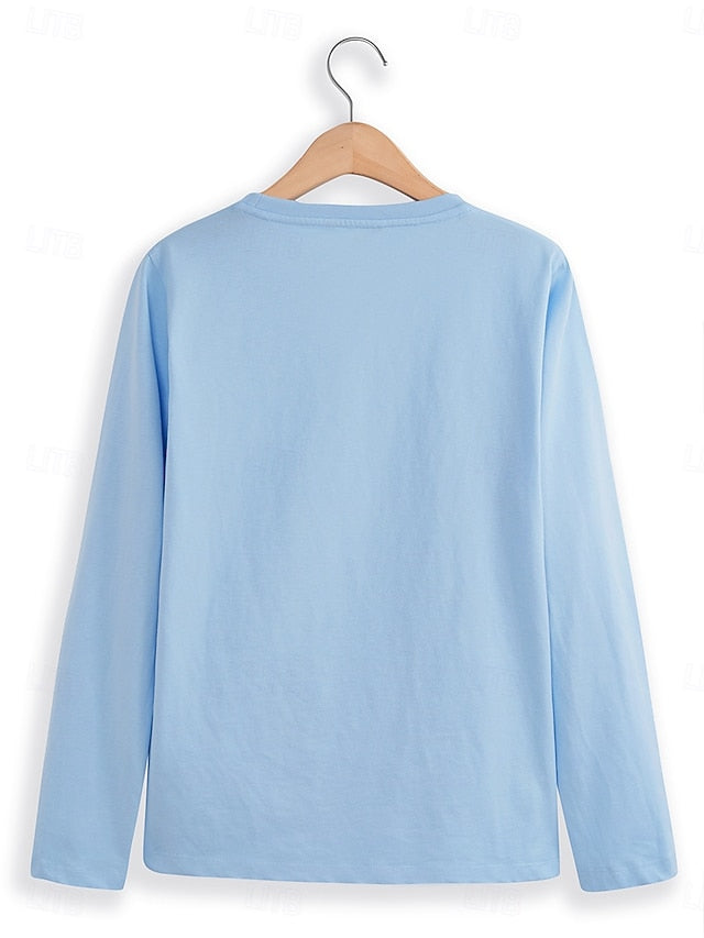 Women's 100% Cotton T shirt Solid Color Tee Daily Weekend