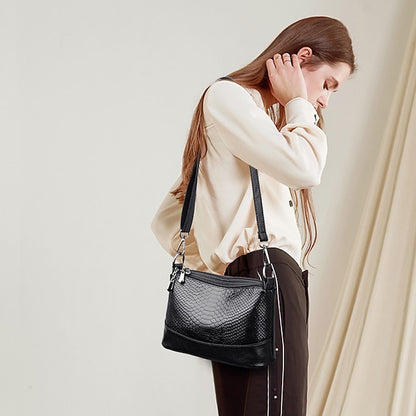 Leder Hobo Umhängetasche Schulter PU Damen