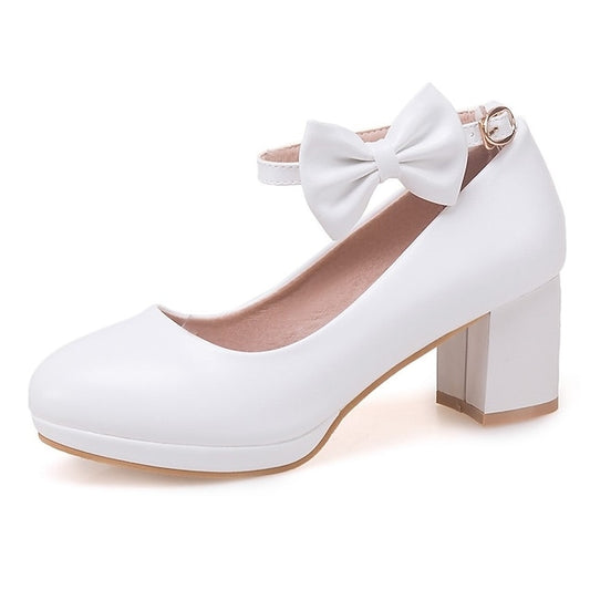 White for Girls' Jane Perfect Weddings - Mary Bow Shoes