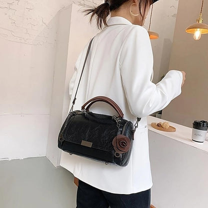 Vintage-Stil Floral Handtasche Damen Kunstleder