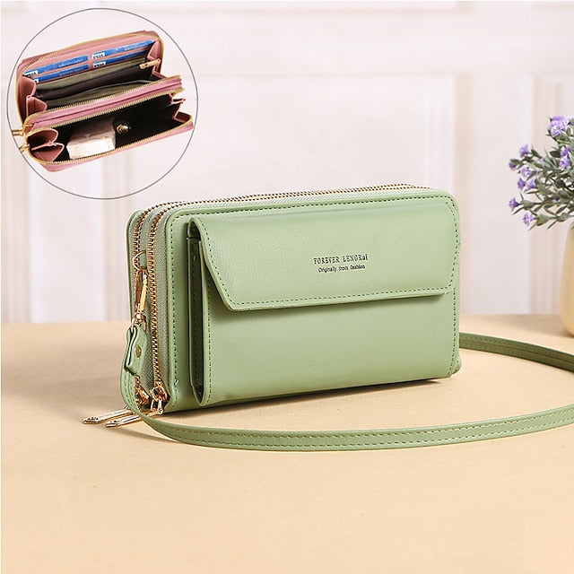 Sac à bandoulière pour femme, portefeuille, téléphone portable