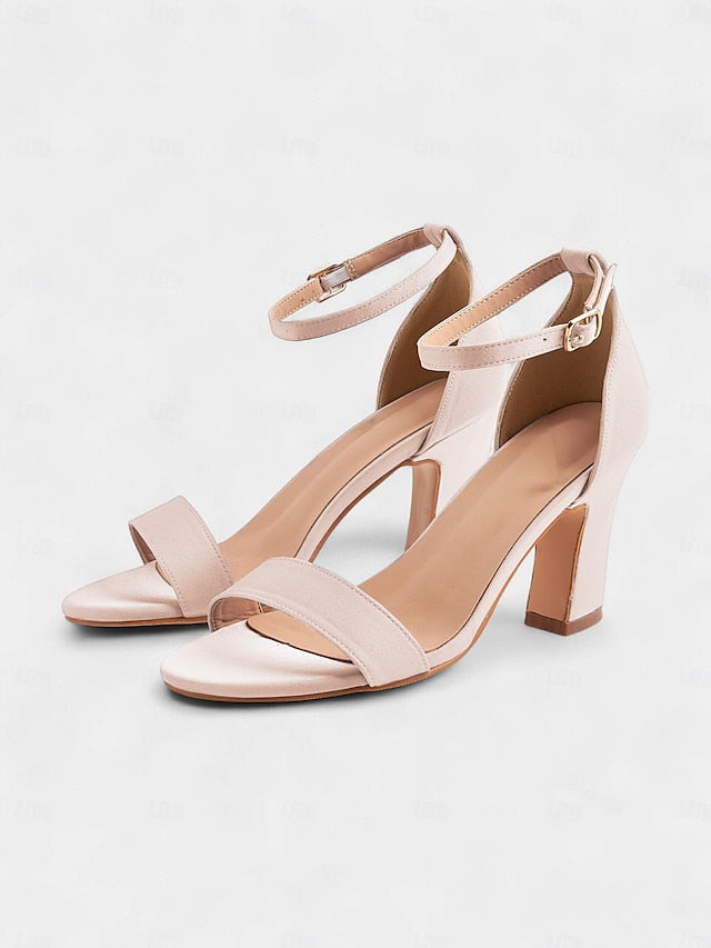 Sandals Strap - Ankle Toe Blue Heel Light High Women's Open