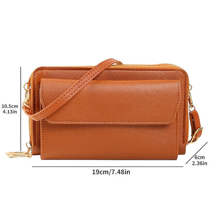 Sac à bandoulière pour femme, portefeuille, téléphone portable