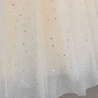 Girls' Color Dress Kids Flower Girl Half Solid Party