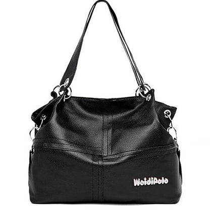 Lässige Handtasche mit Canvas-Lederriemen – Damen