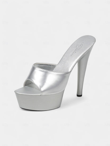 Red Women's with Heels High Patent Platform Leather