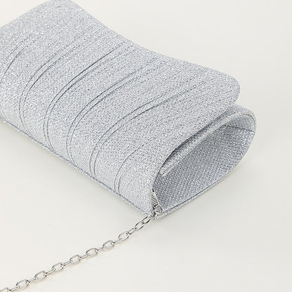 Evening Silver – Women's Clutch Purse Elegant Glitter