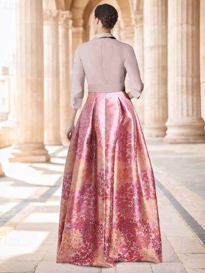 Formal Length Evening Dress A-Line Wedding Elegant Gown Floor