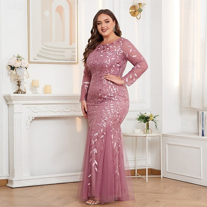 Dress Sparkle Mermaid Formal Trumpet / Floor Evening Gown