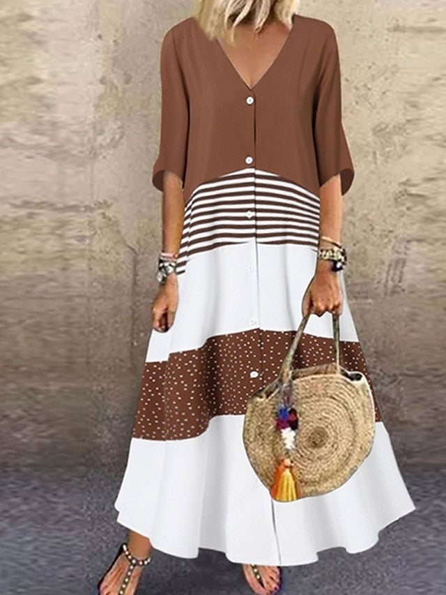 Women's Maxi Dress T Shirt Dress Tee Dress A Line Dress Fit