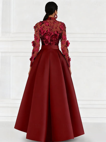 Dress Red Bride A-Line Blue Collar Mother the Elegant Shirt of