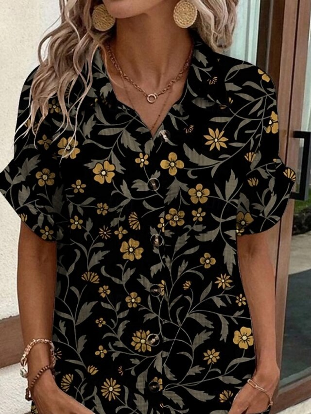 Women's Mini Dress Shirt Dress Casual Dress Print Dress