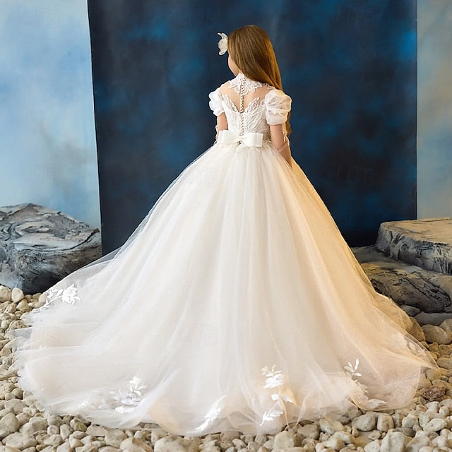 Girls' First Girl Flower Dress Kids Party Communion