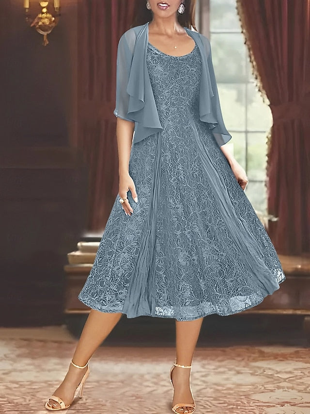 of Simple Bride Piece Two Elegant Mother the Dress Casual A-Line