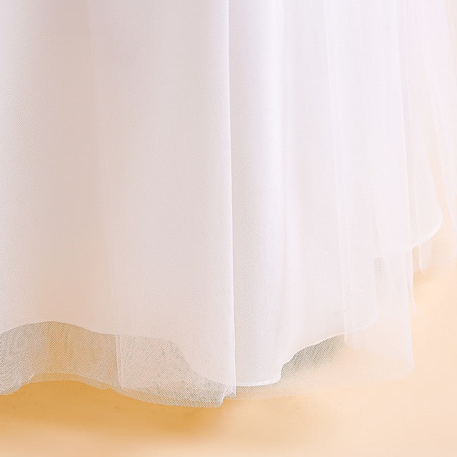 Sleeveless Formal Party Solid Girls' Kids Dress Color