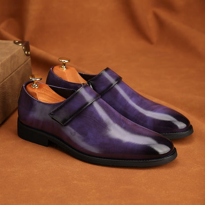 Leather Brown Men's Slip-On Shoes Dress Business Loafers