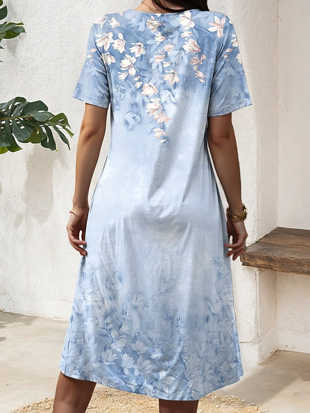 Easter Women's Midi Dress Shift Dress Summer Dress Vacation