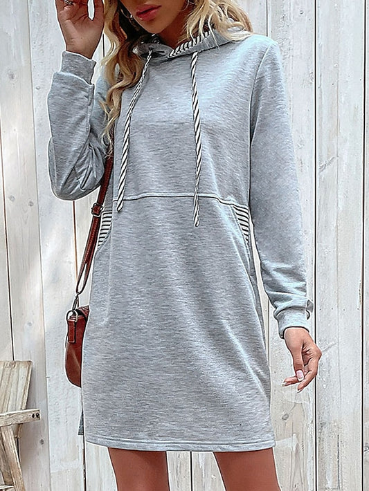 Women's Normal Midi Dress Hoodie Dress Casual Work Daily