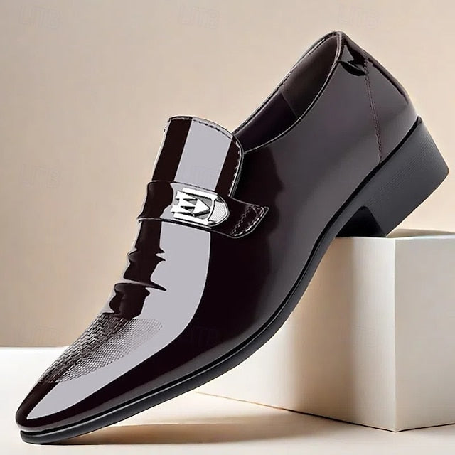 Men's Patent Shoes Slip-On Leather Classic