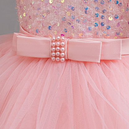 Sleeveless Special Party Dress Girls' Wedding Sequin Kids