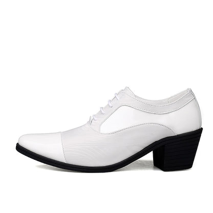 – Lace-Up Patent Leather Formal Shoes Men's Stylish