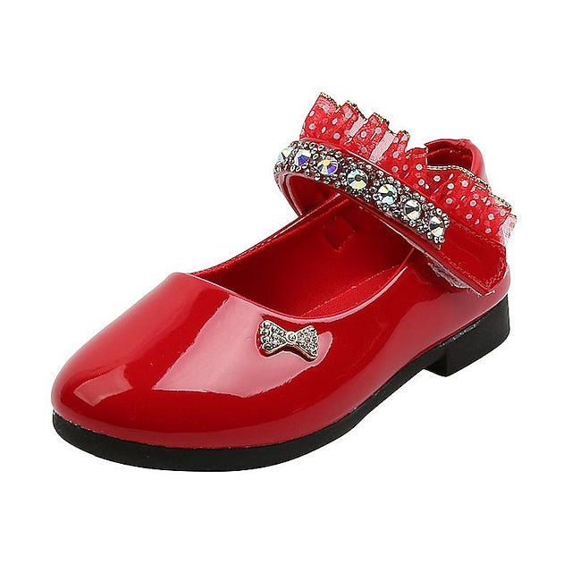 Mary Water Girls' Daily Jane PU Dress Lolita Flats Shoes
