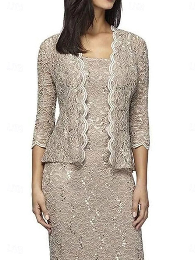 Dress Sets Elegant of Bride Square the Piece Two Mother