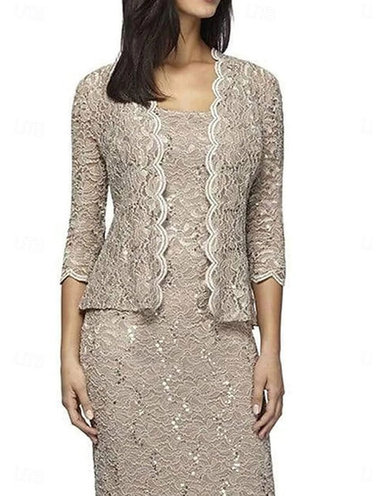 Dress Sets Elegant of Bride Square the Piece Two Mother