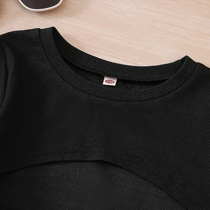 Suits 2 Set Kids Girls' Block Dress Pieces Color Long