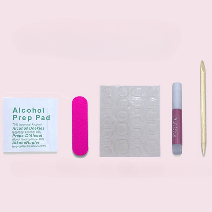 Gebohrte Nägel im French Princess-Stil - Heartzcore