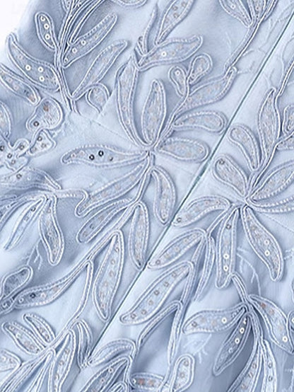 Knee Elegant of Dress Crew Neck Bride Mother A-Line the