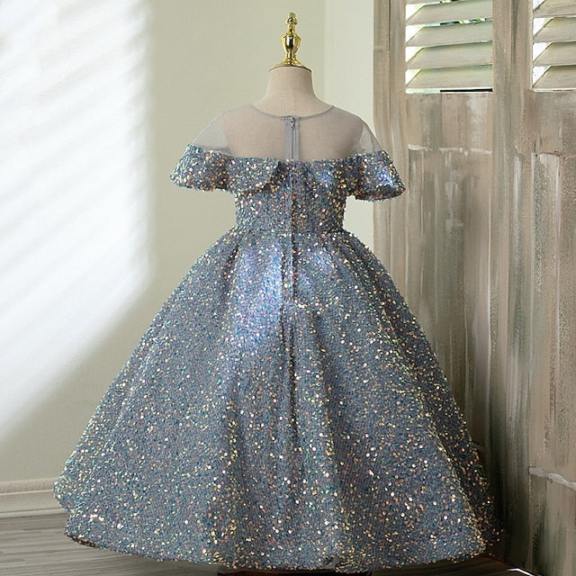 Girl Party Flower Dress Girls' Evening Gown