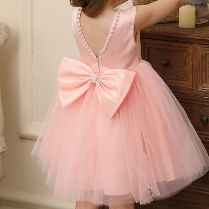 Party Girls' Kids Sleeveless Color Solid Dress Wedding