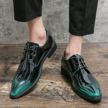 – Leather Oxford Shiny Shoes Formal Men's Dress Patent