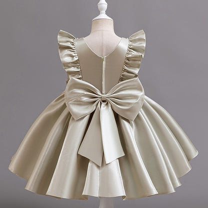 Girls' Wedding Dress Party Floral Toddler Sleeveless